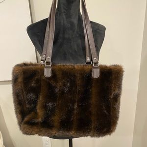 Faux fur purse.